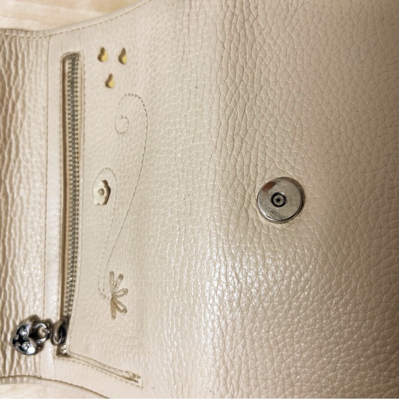 Brighton Masterpiece Collection Melania Wallet Cream/Yellow Pebbled Leather VTG - Picture 7 of 15